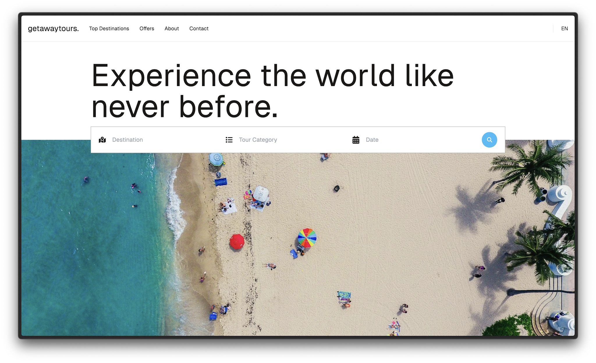 Travel Agency Homepage
